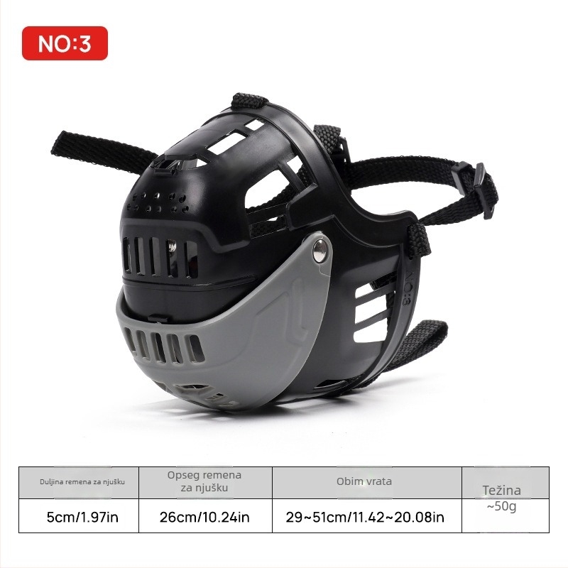 Psi maske za usta - prozračna, protiv uboda, protiv lajanja, funkcija produženoga jezika za vodu - Materijal: plastika, PE - Značka: Pampering - Kutija: 100 kom