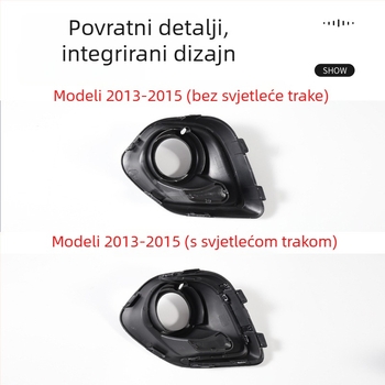 Plastični okvir za svjetla za maglu i dekorativni okvir grile prednjeg branika Mitsubishi ASX 2013–2015, plast