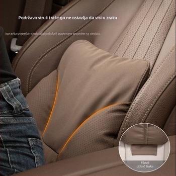 Shannai jastuk za vrat auta – semiš vanjski materijal, punilo od memorijske pjene, universalna kompatibilnost, za sve sezone