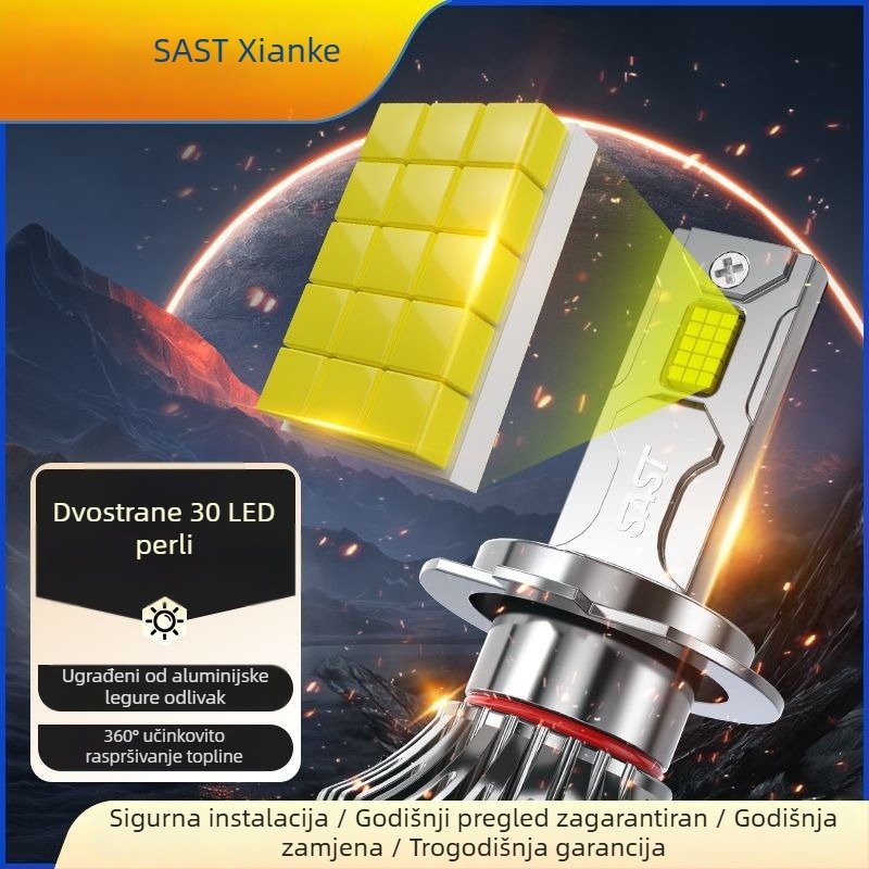 LED automobil LED prednja svjetla s H471 lećom, prednje kratko i daleko, integrirano, 90–100W, 12V