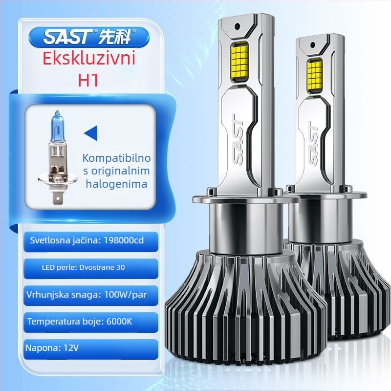 LED automobil LED prednja svjetla s H471 lećom, prednje kratko i daleko, integrirano, 90–100W, 12V