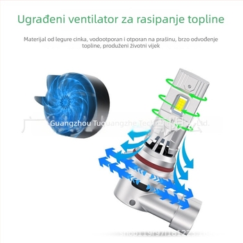 TGZ LED prednja svjetla za auto H1/H3/H4/H7/H11 9005/9006, 3570 žarulja, 6000K, 46–60W, IP67, visoki i niski snop, Plug-and-Play