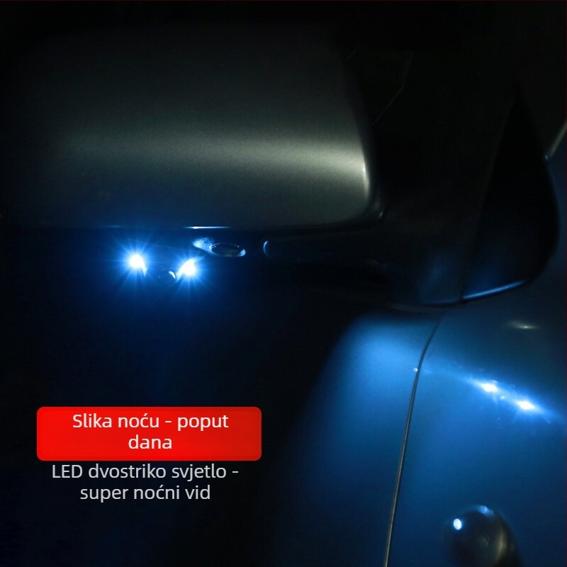 Kamera za mrtvu zonu automobila, desni pogled, prednji i stražnji bočni prikaz, 12V, 360° podešavanje, rezolucija 480×272, AV signal, 6W