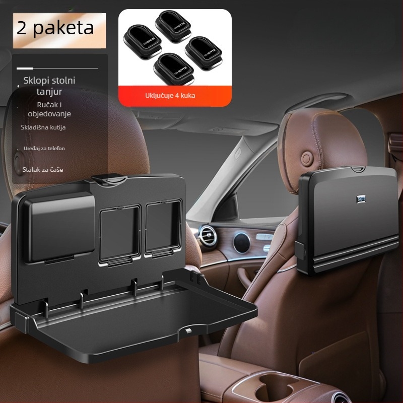 Zadnji sklopivi stol za automobil, plastični, višenamjenski, univerzalni, zidna montaža