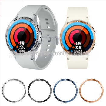 Nehrđajući čelični zaštitni prsten za Samsung Watch6 Classic, kompatibilan s 43/47 mm, dizajn s jednim prstenom (bez kopče), 10 g