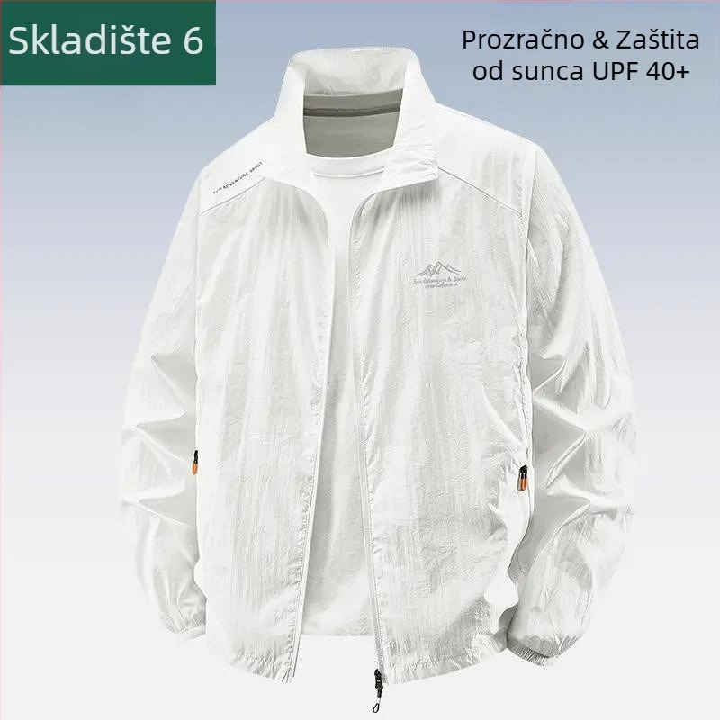Slim-Fit ljetna jakna s kapuljačom, UV zaštita, Vinylon fleece