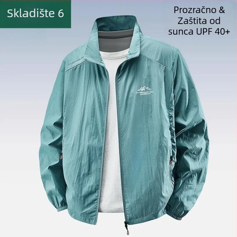 Slim-Fit ljetna jakna s kapuljačom, UV zaštita, Vinylon fleece