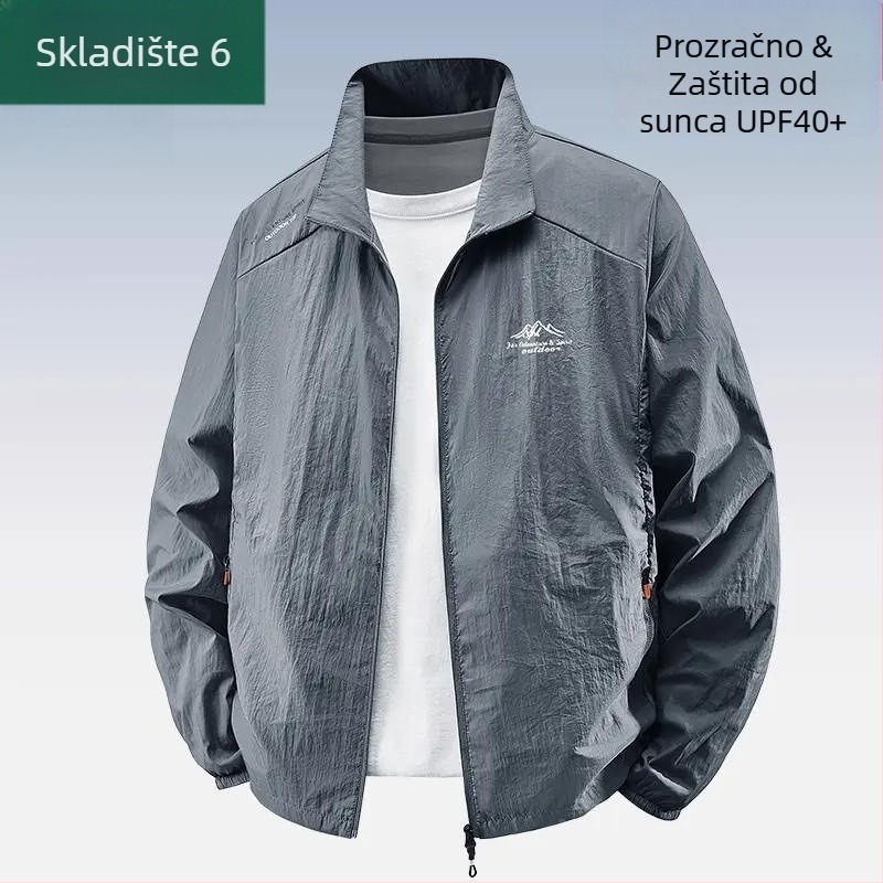 Slim-Fit ljetna jakna s kapuljačom, UV zaštita, Vinylon fleece