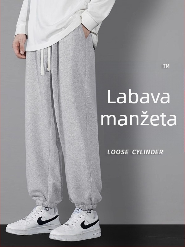 Muške zimske hlače s flecom, širokog kroja, cargo stil, casual dugačke hlače