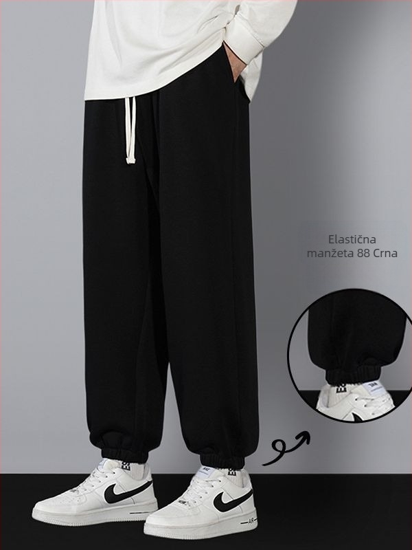 Muške zimske hlače s flecom, širokog kroja, cargo stil, casual dugačke hlače