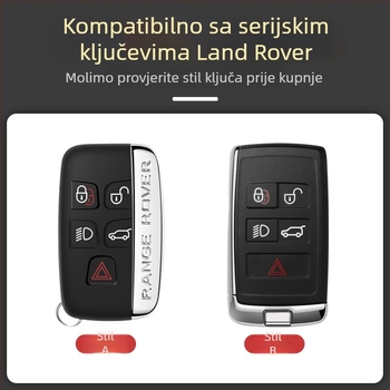 Obal za ključ Land Rover — kompatibilan s Range Rover Evoque, Discovery 4, Velar, Freelander 2, Defender (Materijal: cinkova legura; Brend: PCS; Stil: poslovni; Prilagodba: Da)