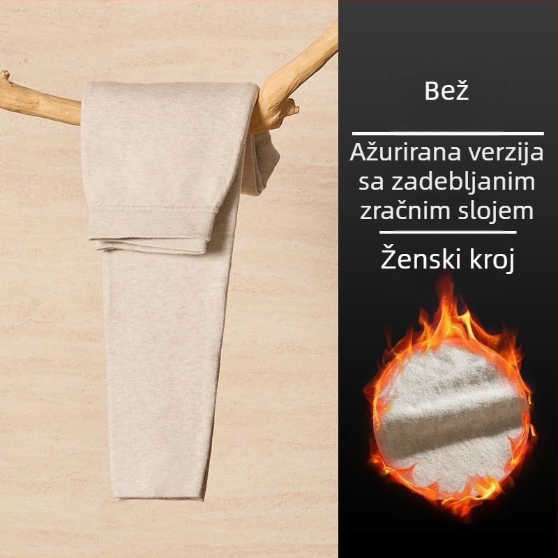 100% australska vuna termalne donje hlače s visokim strukom, debele za toplinu – zima 2025