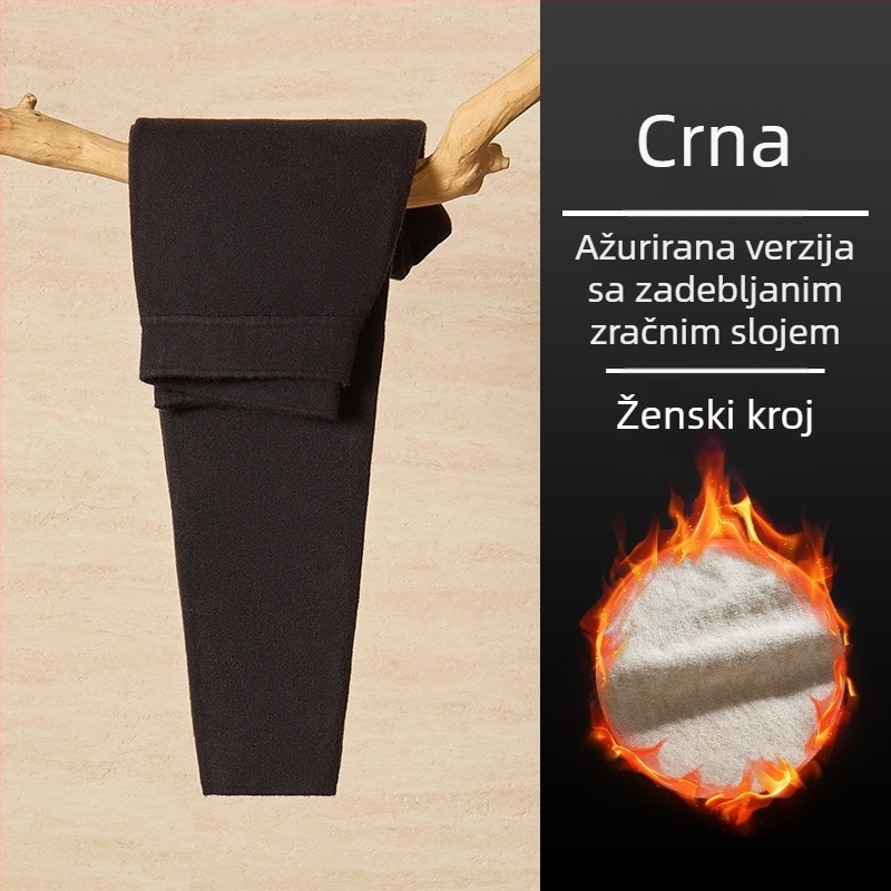 100% australska vuna termalne donje hlače s visokim strukom, debele za toplinu – zima 2025