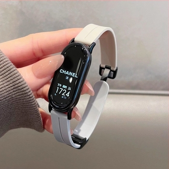 Silikon narukvica za Xiaomi Mi Band 9 s NFC magnetskom sklopnom kopčom – prozračna ljetna sportska narukvica