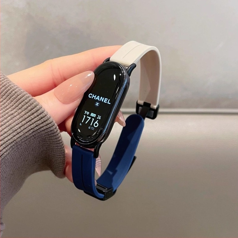 Silikon narukvica za Xiaomi Mi Band 9 s NFC magnetskom sklopnom kopčom – prozračna ljetna sportska narukvica