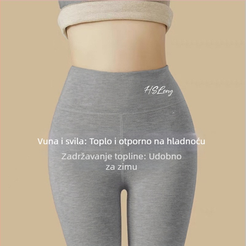 Ženske termo-legice s flis podstavom – tople, bezšivne, za jesen i zimu