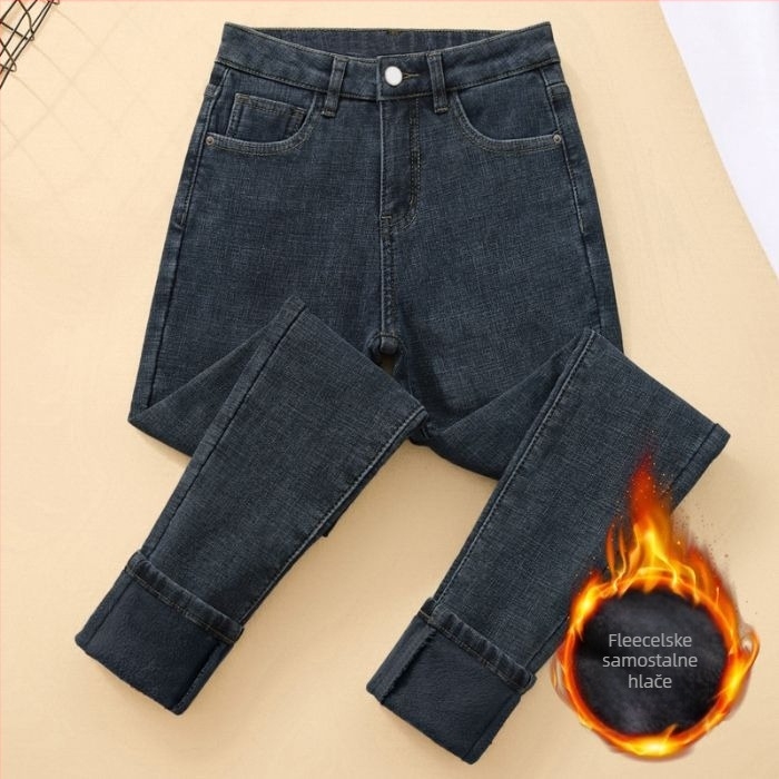 Ženske skinny traperice s visokim strukom, denim s pamukom i elastanom, dužina do gležnja, casual stil