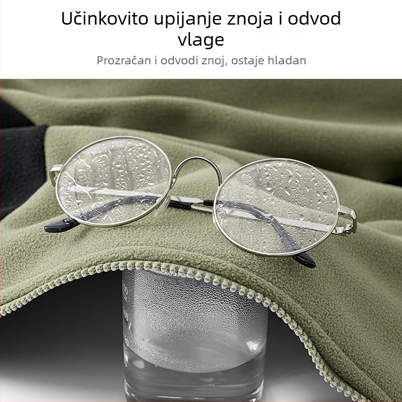 Unisex fleec jakna – kardigan stil s kontrastnim uzorkom, flis materijal i podstava