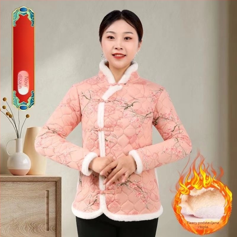 Jakna s punjenjem od svile i pamuka, chenille tkanina, glavni materijal elastan, ultra kratka duljina, polo ovratnik s krznom