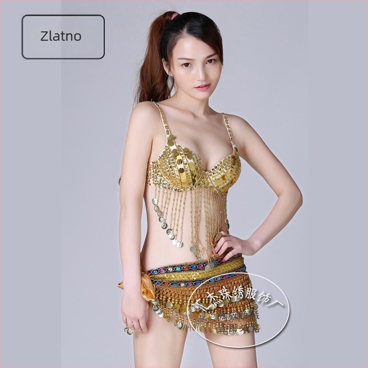 Noćno klupsko plesno odijelo: bikini sa sequin na scenu za pole dance, poliester vlakna s pamukom, 95%+ udjel glavne tkanine, jesen 2023.
