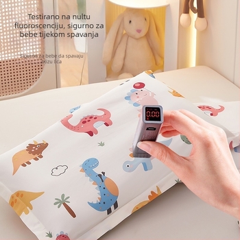 Dječja jastučnica - 100% pamuk, twill tkanina, brušenje po nitima, bojenje po niti, karikatura stil, 60s broj vlakana