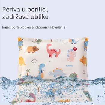 Dječja jastučnica - 100% pamuk, twill tkanina, brušenje po nitima, bojenje po niti, karikatura stil, 60s broj vlakana