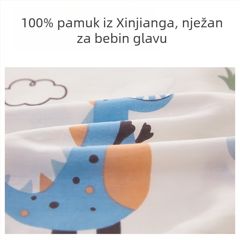 Dječja jastučnica - 100% pamuk, twill tkanina, brušenje po nitima, bojenje po niti, karikatura stil, 60s broj vlakana