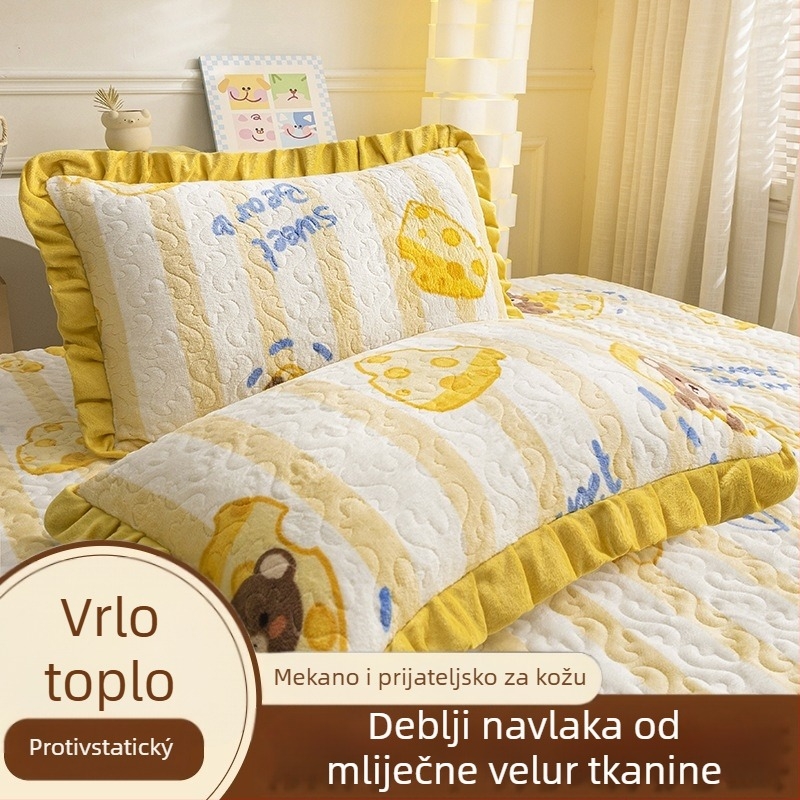 Jastučnica od poliesterskih vlakana, 40 vlakana, tisak i vlaknasto bojanje, reaktivno bojanje, moderni minimalistički stil
