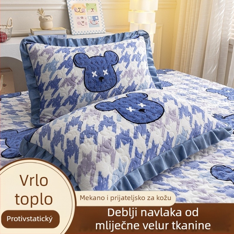 Jastučnica od poliesterskih vlakana, 40 vlakana, tisak i vlaknasto bojanje, reaktivno bojanje, moderni minimalistički stil