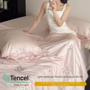 Ljetna deka od Lyocell-a, antibakterijsko punjenje, izvezeni materijal, reaktivno ispisivanje i bojanje, težina 1,25–1,5 kg