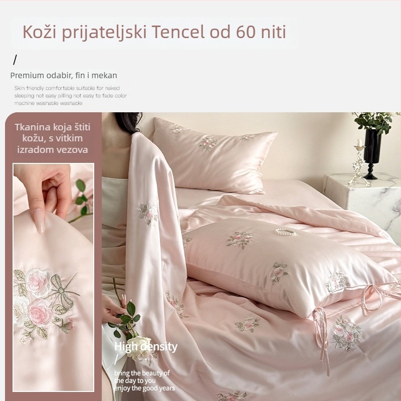 Ljetna deka od Lyocell-a, antibakterijsko punjenje, izvezeni materijal, reaktivno ispisivanje i bojanje, težina 1,25–1,5 kg