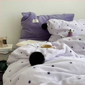 Ins stil četverodijelni set posteljine od poliestera, 3500–4000 g, jednofarban uzorak