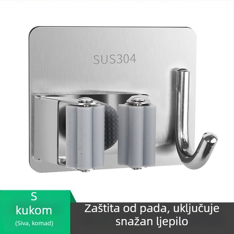 Samoolepljiva kuka za mop i vješalica za metlu za kupaonicu — nehrđajući čelik, Jinlongda, 60-70 g, stil: novi kineski stil