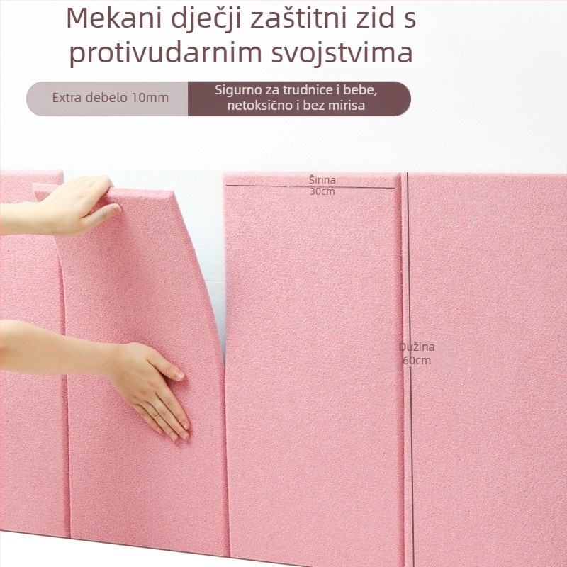 Trodimenzionalni zidni panel od XPE pjene sa samoljepljivim zaštitnim naslonom za spavaću sobu, 1 komad