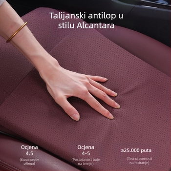 Jastuk za sjedište automobila s produženom potporom za noge vozača i suvozača, protivklizni i stabilni