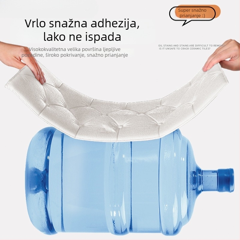 Stenska naljepnica protiv sudara od XPE pjene, jednobojna, 1 komad, dekor sobe, jednostavan moderan 3D dizajn