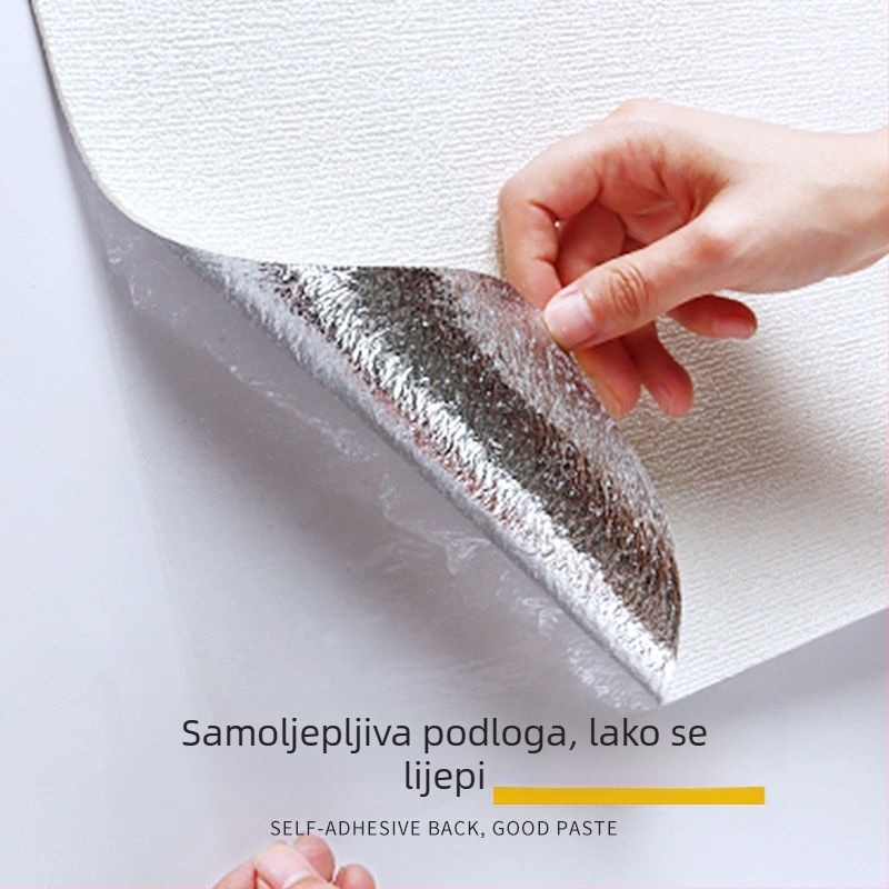 3D samoljepljiva pjena tapeta za zid, vodootporna i otporna na vlagu, otporna na plijesan, dekorativna pozadina dječjeg vrtića, jednobojna