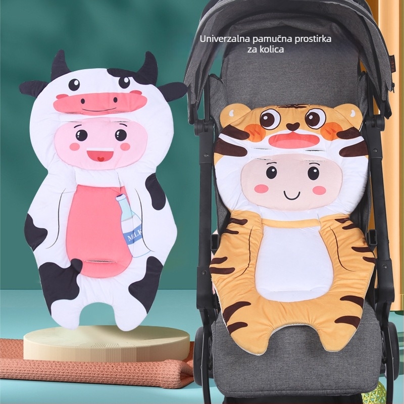 Bean podložak za dječji kolica od kristalnog velura, univerzalna podloga za dječji stolac, mogućnost personalizacije