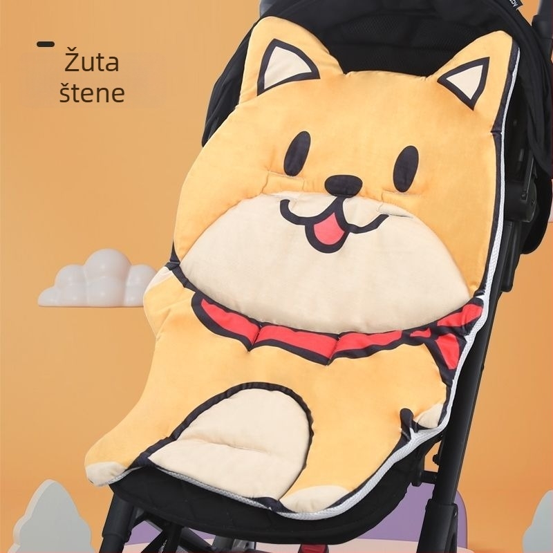 Bean podložak za dječji kolica od kristalnog velura, univerzalna podloga za dječji stolac, mogućnost personalizacije
