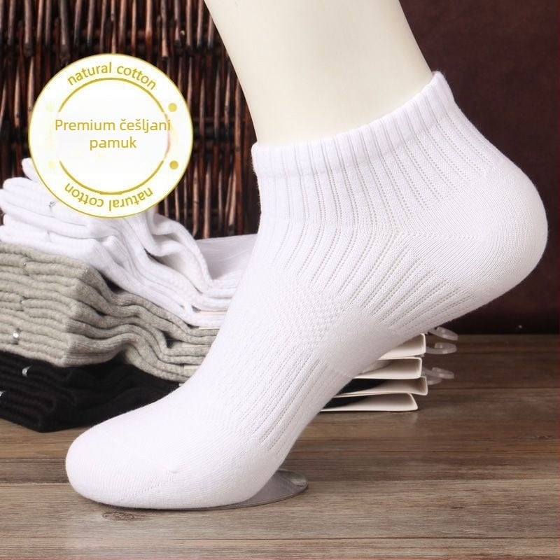 Muške sportske čarape za gležanj - protiv mirisa, prozračne, upijaju znoj, za košarku i trčanje, sve četiri sezone