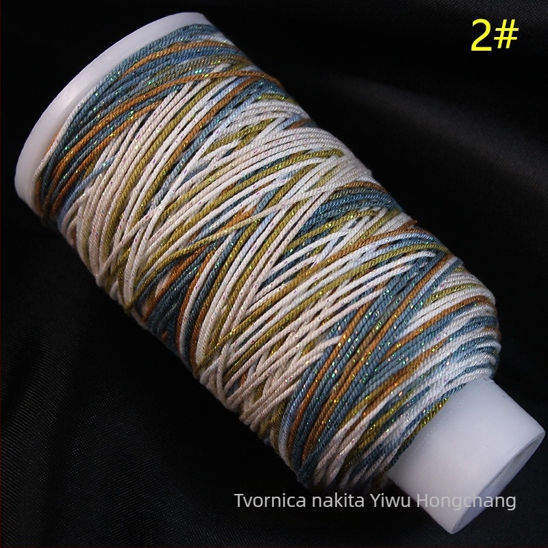 Ručno tkana pamuk vlakna s gradientom zlatog tibetanskog stila i zvjezdanim neba, za DIY ogrlicu, narukvicu i privjesak