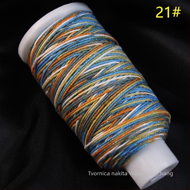 Ručno tkana pamuk vlakna s gradientom zlatog tibetanskog stila i zvjezdanim neba, za DIY ogrlicu, narukvicu i privjesak