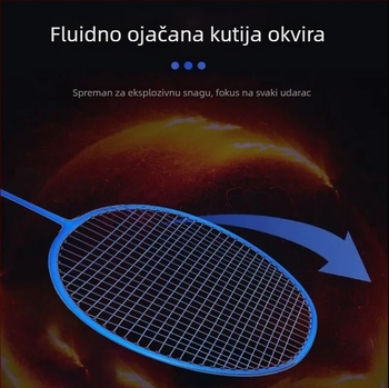 Badminton raketa s karbonskim okvirom, težina 85–89 g, direktan udarac, podrijetlo Jiangxi Ji'an, za amaterske srednjoškolce