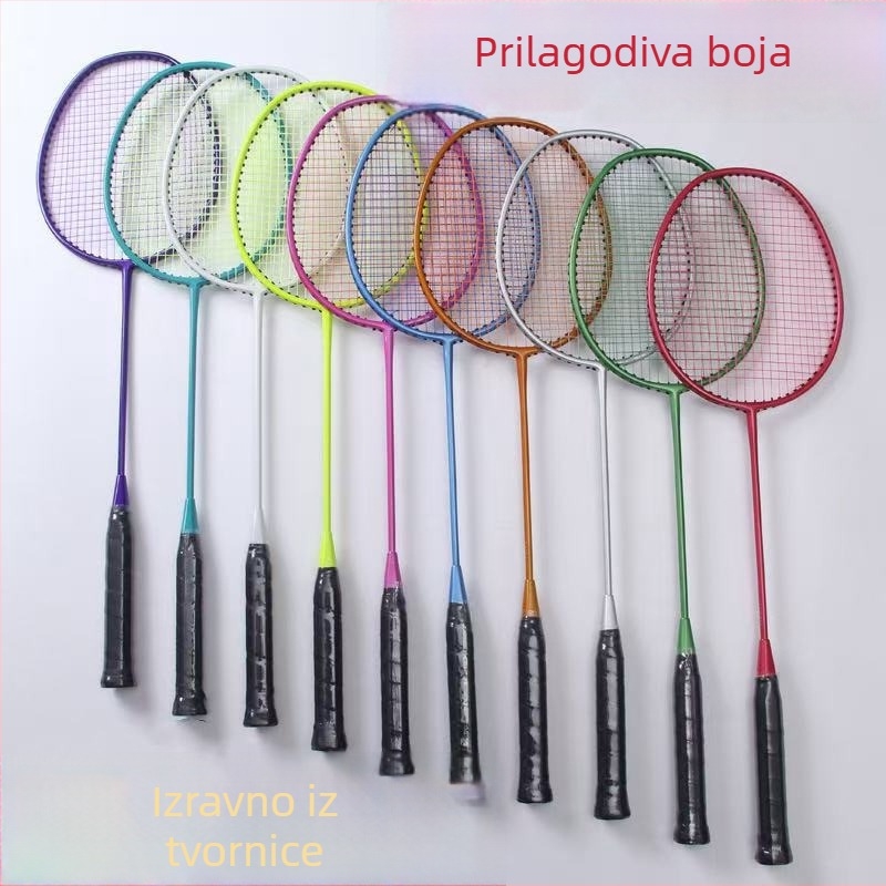 Badminton raketa s karbonskim okvirom, težina 85–89 g, direktan udarac, podrijetlo Jiangxi Ji'an, za amaterske srednjoškolce