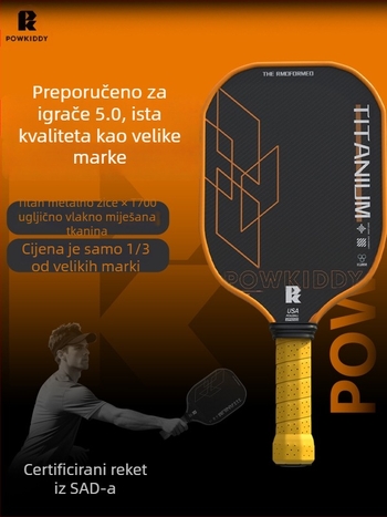 Devils pickleball reketa – karbonska vlakna, 230 g, kompletan set
