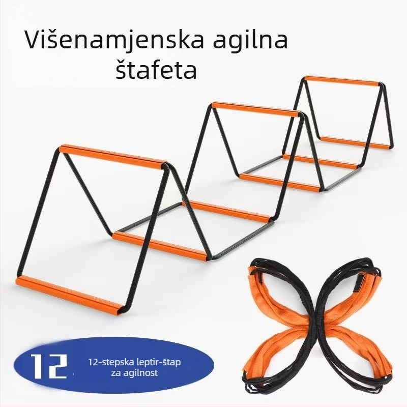 Trening alat: višefunkcijska sklopiva agility ljestvica, čelična konstrukcija, pogodna za nogomet, Roneng