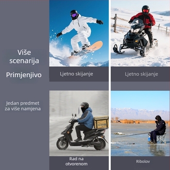 Unisex maska za biciklizam od polarnog fleeca s integriranim ovratnikom, zaštita od vjetra zimi