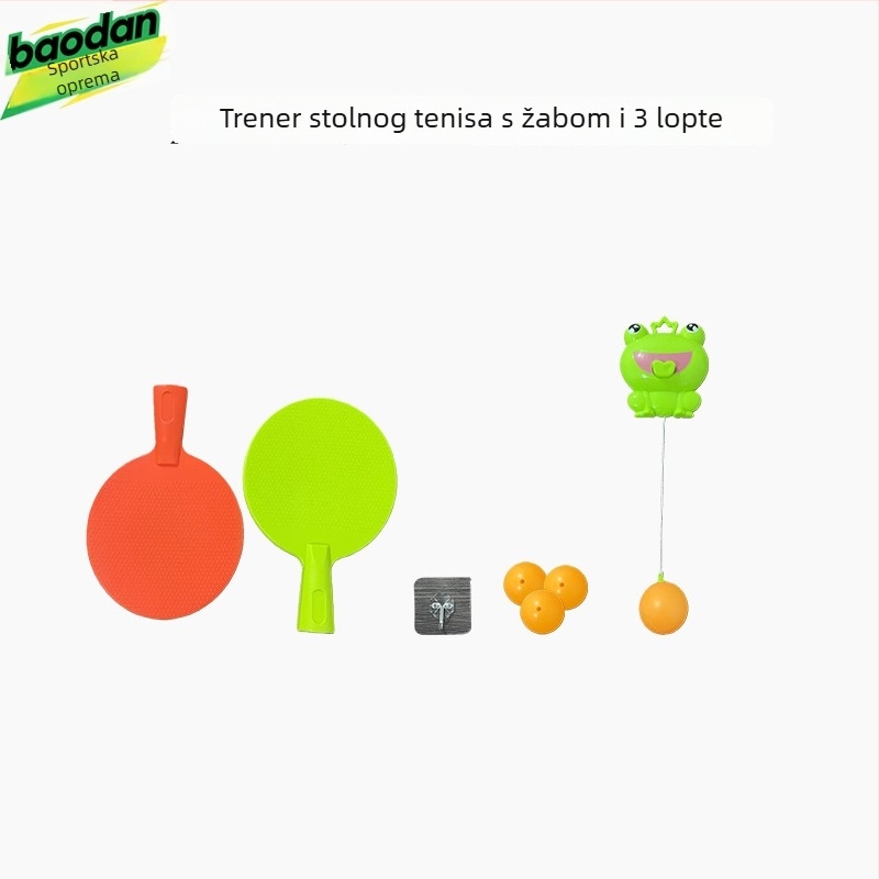 Trener stolnog tenisa s mekim elastičnim osovinama, metalna baza, Poplar ploča, direktan udarac, mogućnost printa logotipa, prilagodba