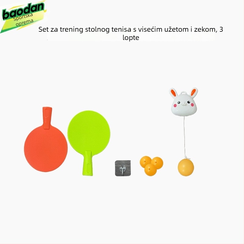 Trener stolnog tenisa s mekim elastičnim osovinama, metalna baza, Poplar ploča, direktan udarac, mogućnost printa logotipa, prilagodba