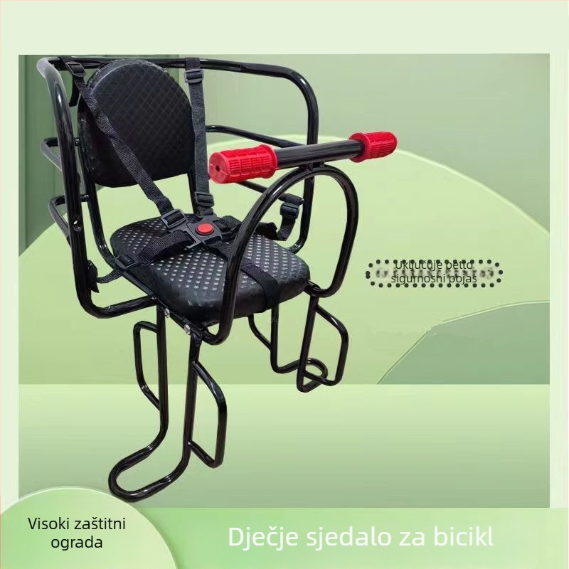 Stražnje dječje sjedalo za bicikl, metalni okvir, branda Smooth Travel, pogodno za djecu